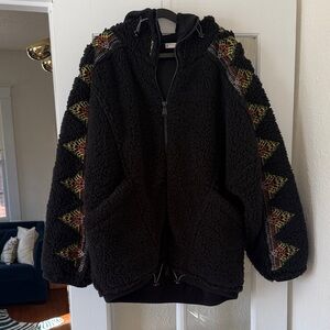 Free People Black Sherpa Jacket